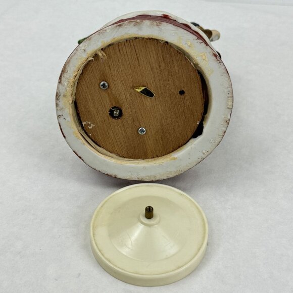 Vintage Rotating Music Box Figurine Children Dog Ceramic Plays O Christmas Tree - Picture 9 of 12